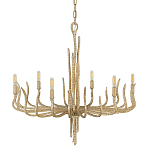 Люстра дизайнерская золотого цвета с 6-ю лампами на изогнутых рожках с текстурной поверхностью Hinkley варинант исполнения - 1 | Loft Concept в Новосибирске