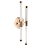 Бра с круглым основанием золотого цвета и двумя вертикальными плафонами Hex Scaffold варинант исполнения - 1 | Loft Concept в Новосибирске