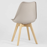 Стул с основой из пластика и мягким сиденьем Arvika Beige варинант исполнения - 5 | Loft Concept в Новосибирске