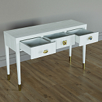 Дизайнерский Письменный стол Elsa Dreams White с тремя ящиками варинант исполнения - 4 | Loft Concept в Новосибирске