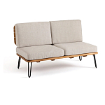 Двухместный диван из акации без подлоконтиков Amra варинант исполнения - 1 | Loft Concept в Новосибирске