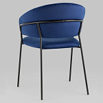 Стул в велюре синего цвета Horizon варинант исполнения - 5 | Loft Concept в Новосибирске