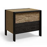 Тумба 2 ящика с подсветкой на рельефном фасаде Warm Industrial варинант исполнения - 2 | Loft Concept в Новосибирске