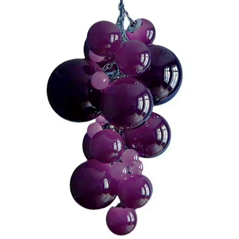 Люстра Grape Balls Сливовый цвет стекла Сливовый Люстра Grape Balls Сливовый цвет стекла Сливовый в Новосибирске | Loft Concept