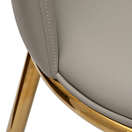 Стул бежевый из экокожи на золотых ножках Attribute of Elegance варинант исполнения - 2 | Loft Concept в Новосибирске