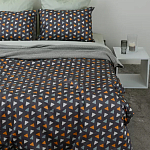 Постельное белье из сатина с принтом треугольники 150х200 см Triangular Dreams варинант исполнения - 8 | Loft Concept в Новосибирске