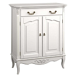 Комод белый из массива бука с ящиком и 2-мя дверцами в стиле прованс White Provence варинант исполнения - 1 | Loft Concept в Новосибирске