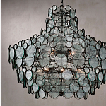 Люстра с каскадом из круглых прозрачных декоративных элементов Harmony of Light варинант исполнения - 2 | Loft Concept в Новосибирске