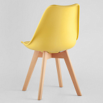 Стул с основой из пластика и мягким сиденьем Arvika Yellow варинант исполнения - 5 | Loft Concept в Новосибирске