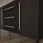 Буфет Primo с тремя ящиками и двумя фасадами Темный орех варинант исполнения - 8 | Loft Concept в Новосибирске