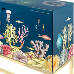 Буфет ручная роспись в морском стиле Cabinet Fondo Marino  варинант исполнения - 2 | Loft Concept в Новосибирске