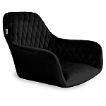 Стул с мягкой черной обивкой из велюра и подъемно-поворотным механизмом на колесиках Harper Black варинант исполнения - 2 | Loft Concept в Новосибирске