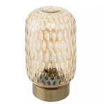 Настольный светильник с плафоном из затемненного стекла с рельефным узором Glass lampshade with Relief Pattern варинант исполнения - 1 | Loft Concept в Новосибирске