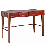 Стол письменный из массива бука с 2-мя ящиками красный Wenge Light варинант исполнения - 1 | Loft Concept в Новосибирске