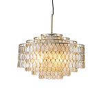 Люстра многоярусная с декором из натуральной морской ракушки Iridescent Light варинант исполнения - 1 | Loft Concept в Новосибирске