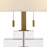 Настольная лампа прямоугольная на прозрачном основании Charm and Luxury варинант исполнения - 1 | Loft Concept в Новосибирске