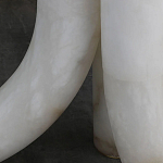 Торшер геометрический с тремя мраморными плафонами Marble Tripod варинант исполнения - 11 | Loft Concept в Новосибирске