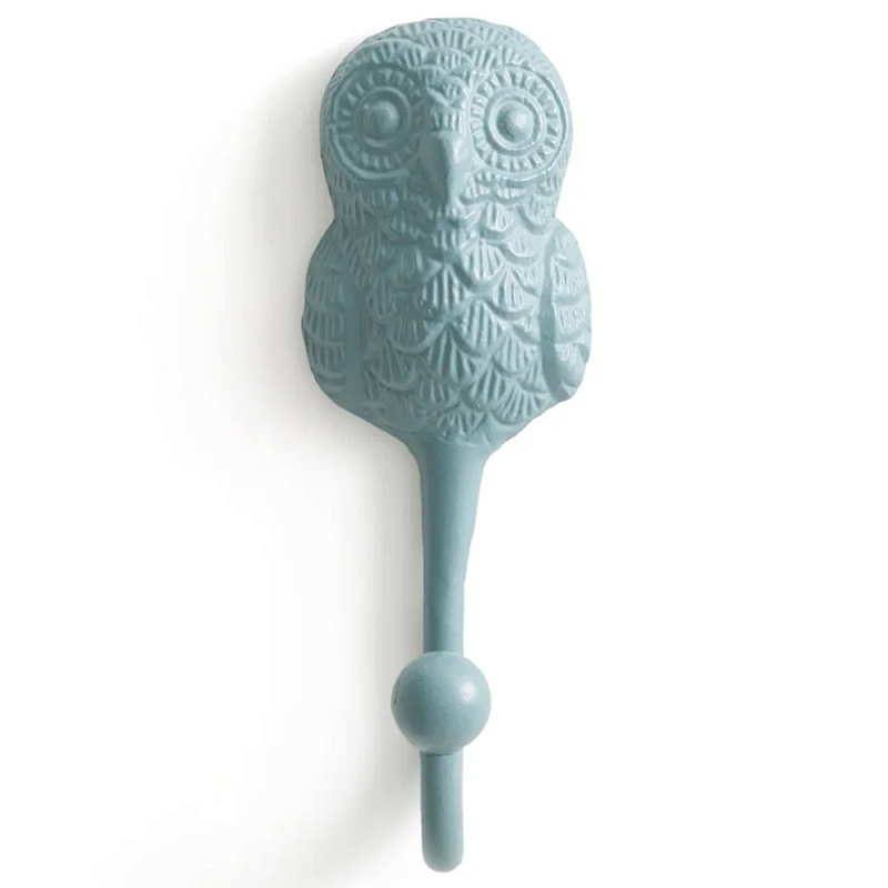 Настенный крючок в виде совы Owl Wall Hook Blue Голубой Настенный крючок в виде совы Owl Wall Hook Blue Голубой в Новосибирске | Loft Concept