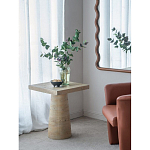 Столик приставной с квадратной столешницей Textured Cream Table варинант исполнения - 8 | Loft Concept в Новосибирске