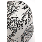 Пуф Wakonda с Круглыми ножками Черно-Белый орнамент варинант исполнения - 4 | Loft Concept в Новосибирске