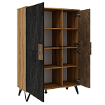 Шкаф двухдверный с 2-мя отделами с полками Stone Effect варинант исполнения - 3 | Loft Concept в Новосибирске