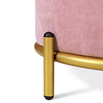 Банкетка овальная пыльно-розовый велюр на 4-х металлических ножках золотого цвета SANJAY варинант исполнения - 4 | Loft Concept в Новосибирске