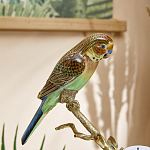 Подсвечник с двумя попугаями из фарфора на бронзовой ветке Eden Garden варинант исполнения - 2 | Loft Concept в Новосибирске