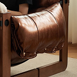 Кресло-диван кожаное на деревянном каркасе Medieval Furniture варинант исполнения - 4 | Loft Concept в Новосибирске