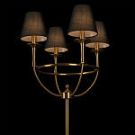 Торшер с металлическим основанием бронзового цвета с черными конусовидными абажурами Dignity варинант исполнения - 4 | Loft Concept в Новосибирске
