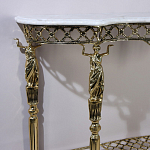 Консоль бронзовая с мраморной столешницей Bronze Console варинант исполнения - 2 | Loft Concept в Новосибирске