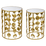 Набор из двух столов из металла Brass Symphony Moon варинант исполнения - 1 | Loft Concept в Новосибирске