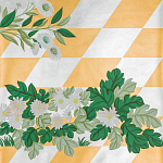 Обои ручная роспись Tiled Meadow Original colourway on Egyptian Gold gilded paper варинант исполнения - 1 | Loft Concept в Новосибирске
