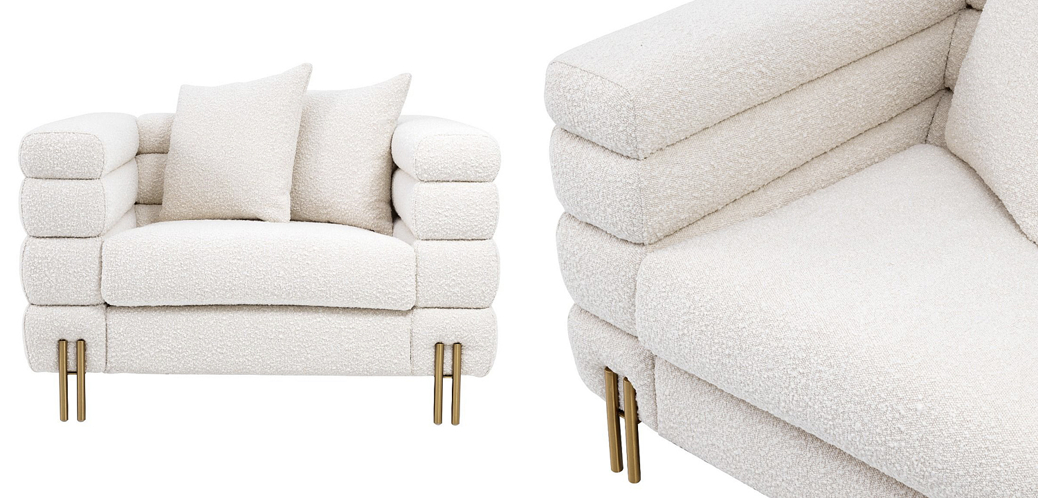Кресло Eichholtz Chair York Boucle cream Кресло Eichholtz Chair York Boucle cream - Loft-Concept в Новосибирске