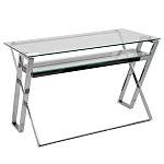 Стол письменный с прозрачной столешницей Corporate Identity варинант исполнения - 1 | Loft Concept в Новосибирске