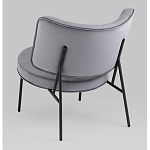 Мини-кресло District Lounge велюр серый варинант исполнения - 3 | Loft Concept в Новосибирске