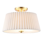 Потолочный светильник с белым плиссированным абажуром Ganglion варинант исполнения - 1 | Loft Concept в Новосибирске