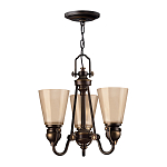 Люстра бронзового цвета с конусными плафонами из бежевого стекла Hinkley варинант исполнения - 6 | Loft Concept в Новосибирске