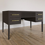 Большой Рабочий стол Primo с 5 выдвижными ящиками Темный орех варинант исполнения - 2 | Loft Concept в Новосибирске