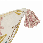 Чехол на подушку с кисточками и вышивкой птиц Ethnic mix Birds Rect варинант исполнения - 2 | Loft Concept в Новосибирске