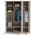 Шкаф с тремя дверцами из плетеного ротанга Tomio Wicker Furniture варинант исполнения - 5 | Loft Concept в Новосибирске