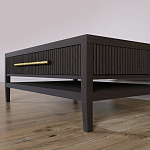 Кофейный стол Primo с двумя ящиками Темный орех варинант исполнения - 4 | Loft Concept в Новосибирске