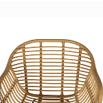 Стул барный с ротанговым плетением Half Bar Chair with Wicker с подлокотниками варинант исполнения - 6 | Loft Concept в Новосибирске