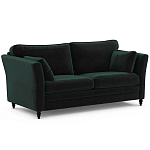 Диван с обивкой из велюра зеленый Gibbs Dark Green Sofa варинант исполнения - 2 | Loft Concept в Новосибирске
