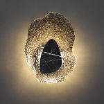 Бра с волнообразным стеклянным плафоном и вставкой из мрамора Liquid Stone варинант исполнения - 14 | Loft Concept в Новосибирске