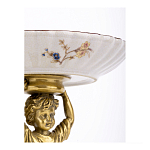 Чаша с цветочным орнаментом на ножке в виде бронзового ангела Eden Garden варинант исполнения - 3 | Loft Concept в Новосибирске