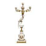 Подсвечник белый Попугай из фарфора с бронзовыми элементами Eden Garden варинант исполнения - 3 | Loft Concept в Новосибирске