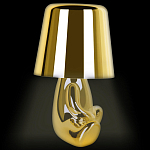 Настольная лампа фигурная золотого цвета с гладким абажуром Высота 16 см Sophia варинант исполнения - 7 | Loft Concept в Новосибирске