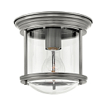 Потолочный светильник для ванных комнат с цилиндрическим стеклянным плафоном и одной лампой Hinkley варинант исполнения - 1 | Loft Concept в Новосибирске