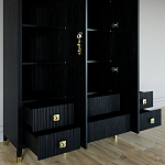 Большой шкаф с витриной Elsa Dreams Black варинант исполнения - 4 | Loft Concept в Новосибирске