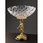 Чаша стеклянная прозрачная на бронзовой подставке с фигуркой девушки Eden Garden варинант исполнения - 5 | Loft Concept в Новосибирске